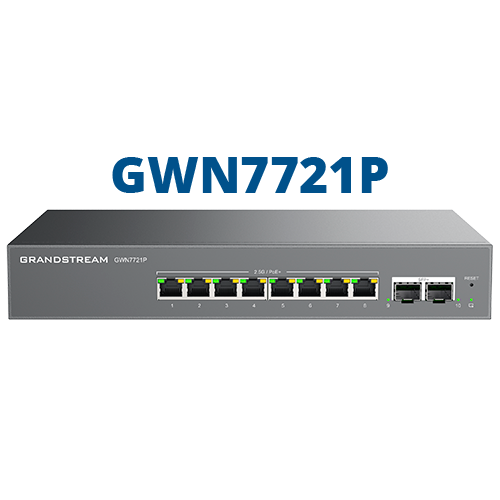 Grandstream GWN7721P 8-Port 2.5G Multi-Gigabit PoE+ Switch