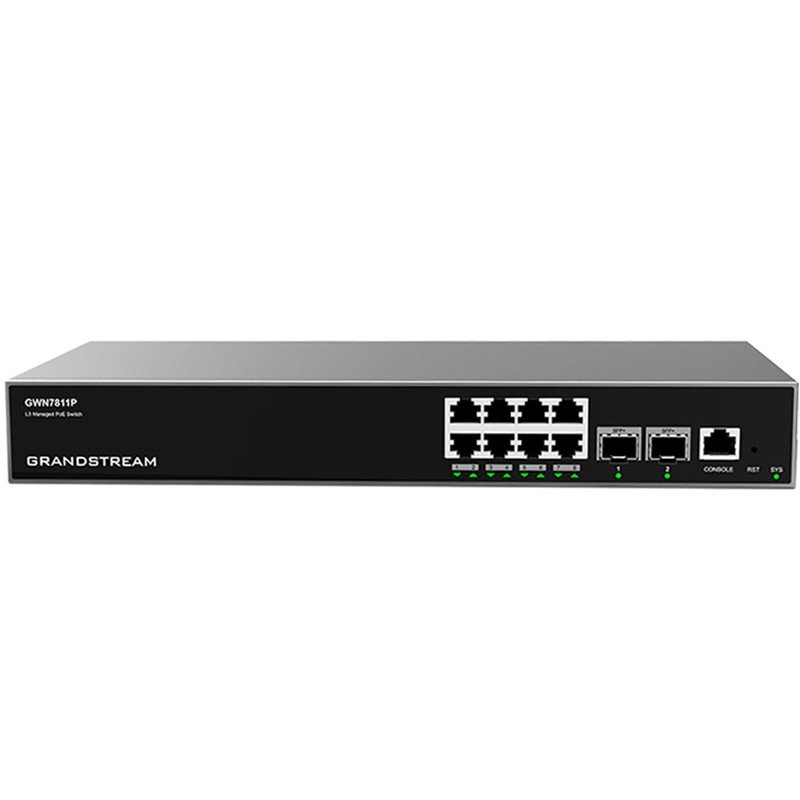 Grandstream GWN7811P 8-Port Layer 3 Managed PoE+ Switch